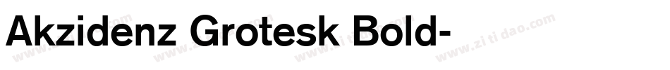 Akzidenz Grotesk Bold字体转换
